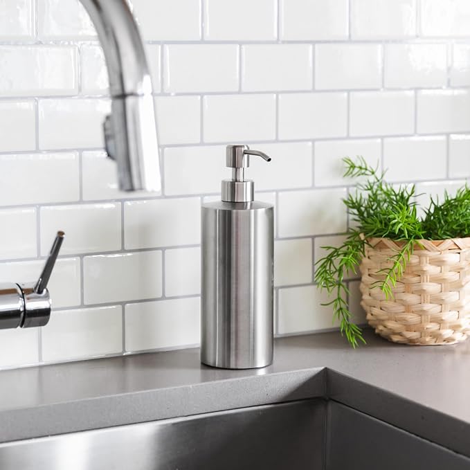 Silver Soap Dispenser Stainless Steel - Image 6