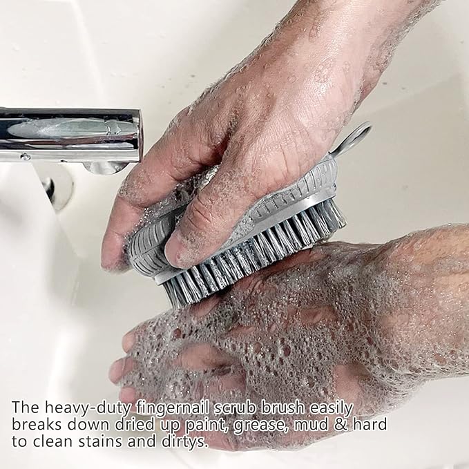 2PCS Heavy Duty Nail Brush for Cleaning Fingernails - Image 3