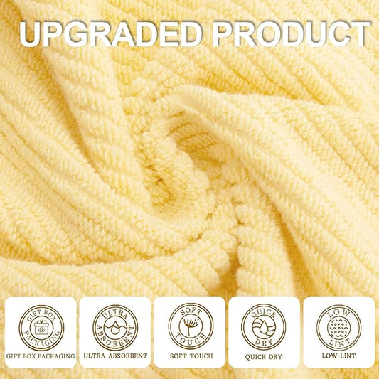 VOOVA & MOVAS Washcloths 6 Pack, Fluffy Hand Towels, Hotel Wash Cloths - Image 2
