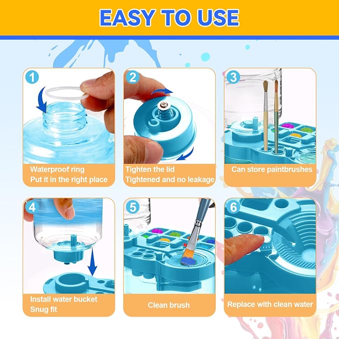 New Paint Brush Cleaner Tool, Brush Rinser Cup Painting Running Water - Image 4