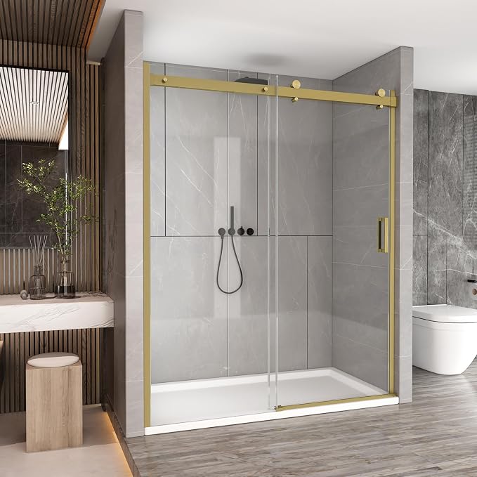 Sunrosa Semi-Frameless Glass Shower Door, Shower Door by ElevateYourEverydayShower