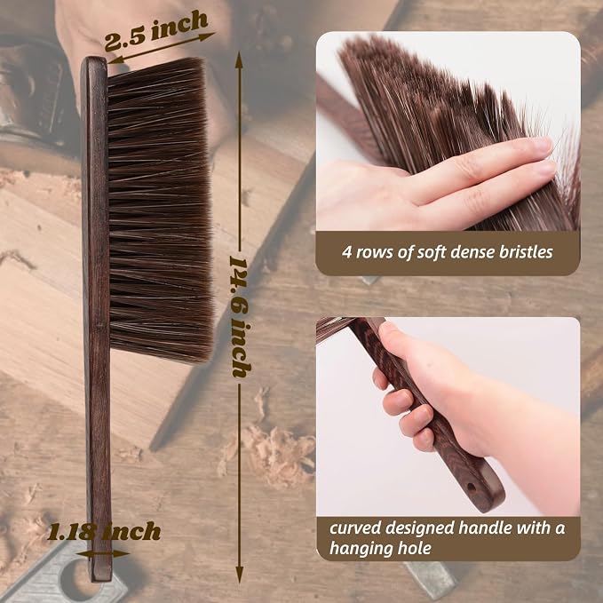 Woooden Hand Broom Dust Brush Bench Brush - Image 3