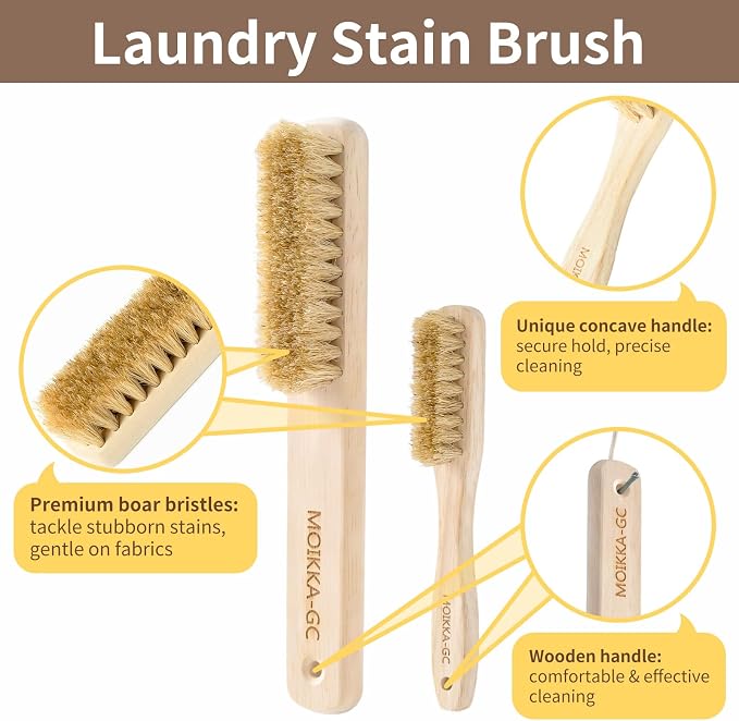 Wood Laundry Stain Brush Set - Image 3
