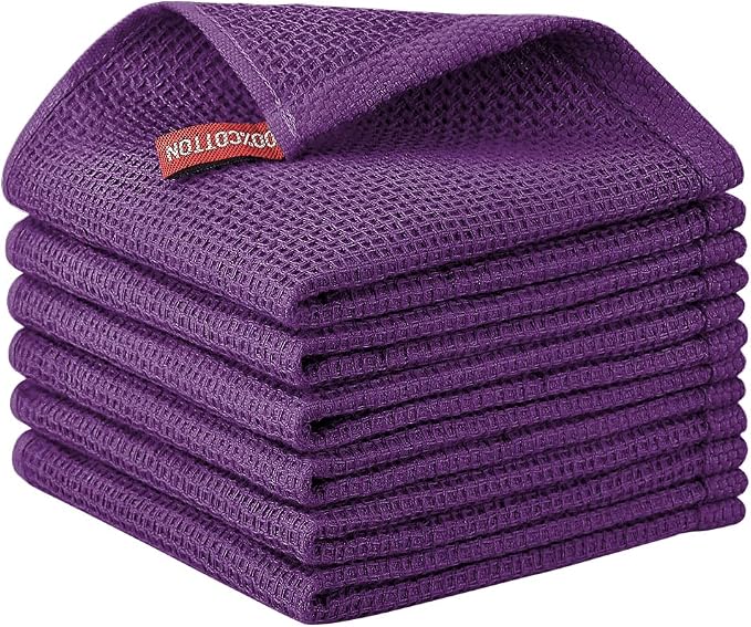 Nialnant 6 Pack Kitchen Dish Cloths, 100% Cotton Dish Rags by Nialnant