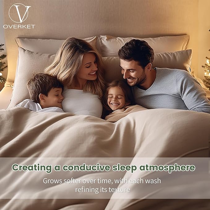 100% Linen Sheets California King Size,Breathable & Durable 4-Piece Bed Flax Sheet Set,Soft All-Season Bedding for Hot Sleepers 16" Deep Pocket Oeko-TEX Certified,（Cal King, Sage Green）
