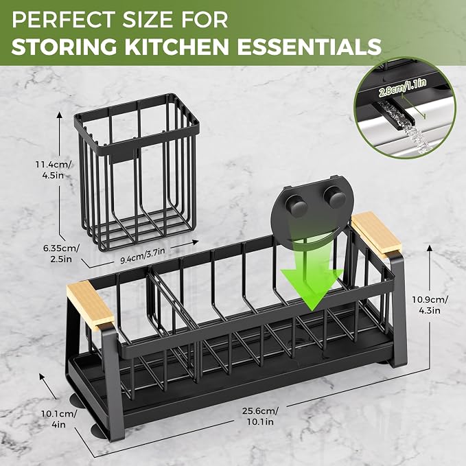 Sponge Holder for Kitchen Sink, Sink Caddy Organizer - Image 2
