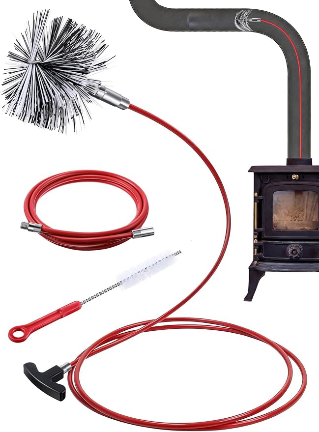 Feekoon Pellet Stove Cleaning Kit, 20 FT Flexible Steel Rod by FEEKOON