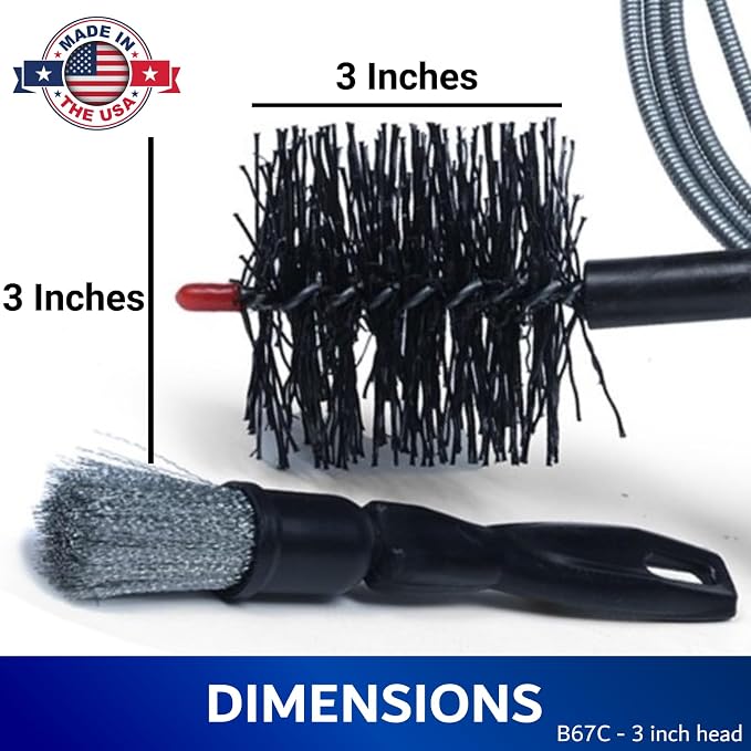 Pellet Stove & Dryer Vent Cleaner Kit – 10 ft Long Steel Flexible Brush - Image 2