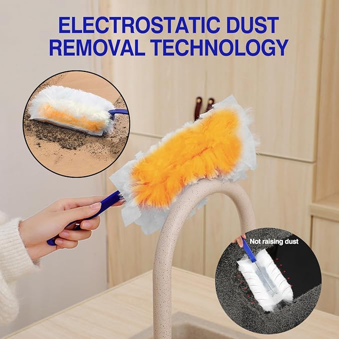 40 Count Duster Refills, Disposable Static Dust Removal Brush Replacement Head - Image 6