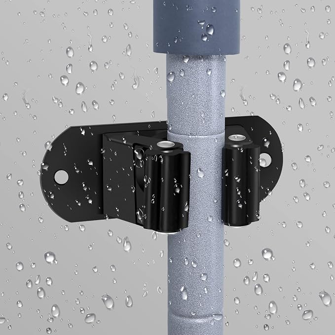 Mop and Broom Holder Wall Mount Heavy Duty Stainless Steel Wall Mounted Broom - Image 4