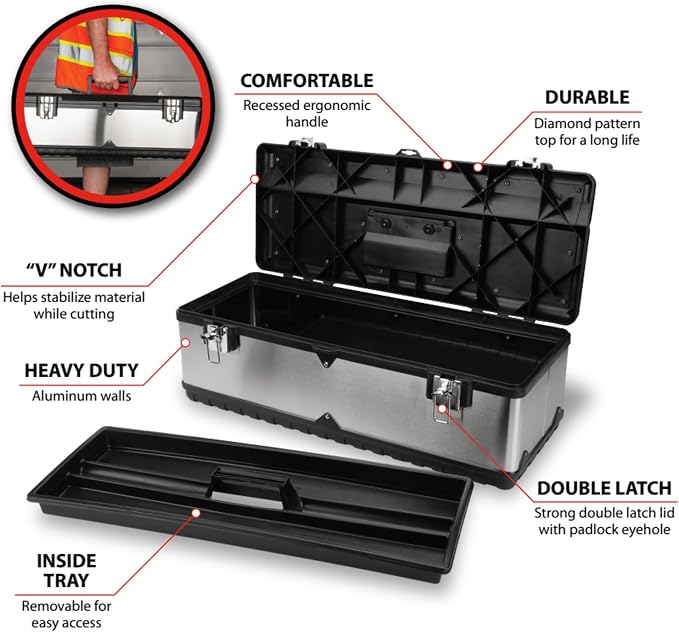 Performance Tool W54026 26-Inch Steel Tool Box - Image 2