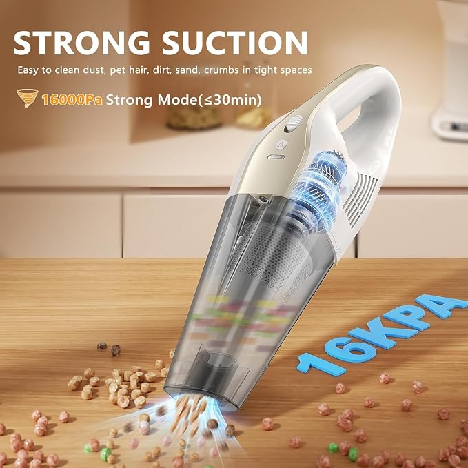Handheld Vacuum Cordless, 16000Pa 160W Handheld Car Cordless Vacuum Cleaner - Image 2