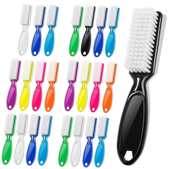 24 Pcs Handle Grip Nail Brush, NICEMOVIC Hand Fingernail Cleaner Brush Manicure by NICEMOVIC