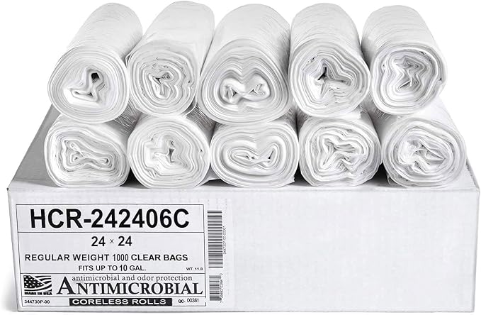 Aluf Plastics High Density Trash Bags, 10 Gallon, 6 Micron, by AlufPlastics