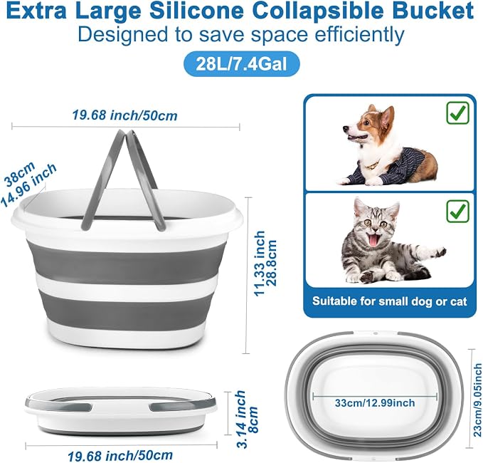 28L Large Collapsible Mop Bucket - Image 2