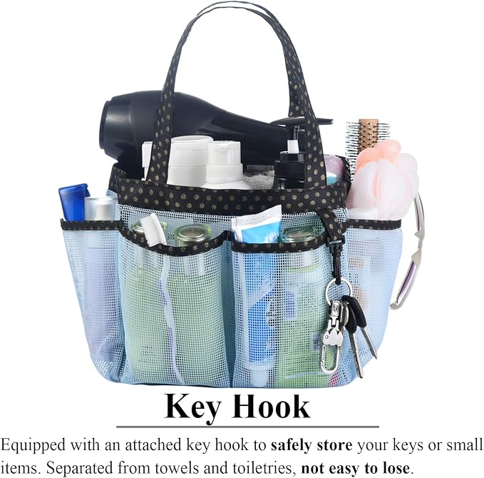 Haundry Mesh Shower Caddy Bag, Portable Shower Caddy Tote Organizer - Image 6