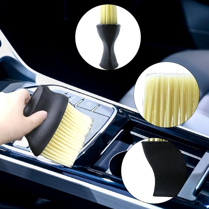 4 Pcs Auto Interior Dust Brush Set Soft Bristles Detailing Brush Dusting Tool - Image 5