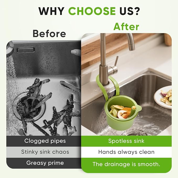 Hanging Food Waste Catcher for Sink, Sink Strainer Basket - Image 6