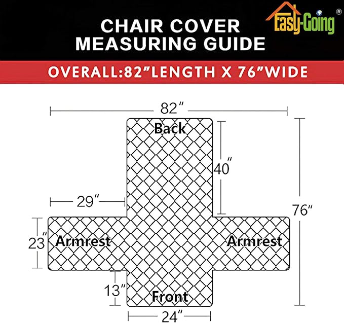 Easy-Going Chair Sofa Slipcover Reversible Sofa Cover Water Resistant Couch Cover Furniture Protector Cover with Elastic Straps for Pets Kids Children Dog Cat (Chair, Christmas Red/Ivory)