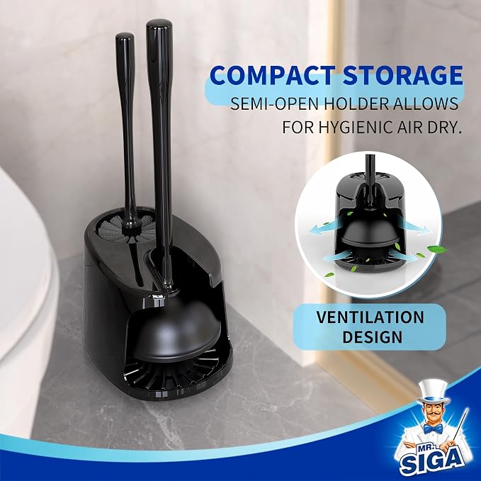 MR.SIGA Premium Toilet Bowl Brush Replacement Head, 2 Pack - Image 6