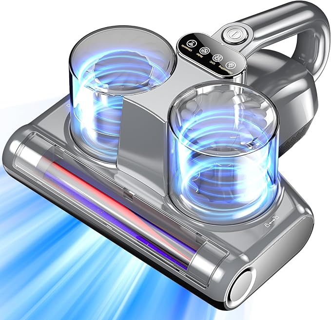 Bed Vacuum Cleaner 5 in 1 with Mattress Vacuum 16Kpa Suction 253.7nm UV-C Light by YUFACEliteClean