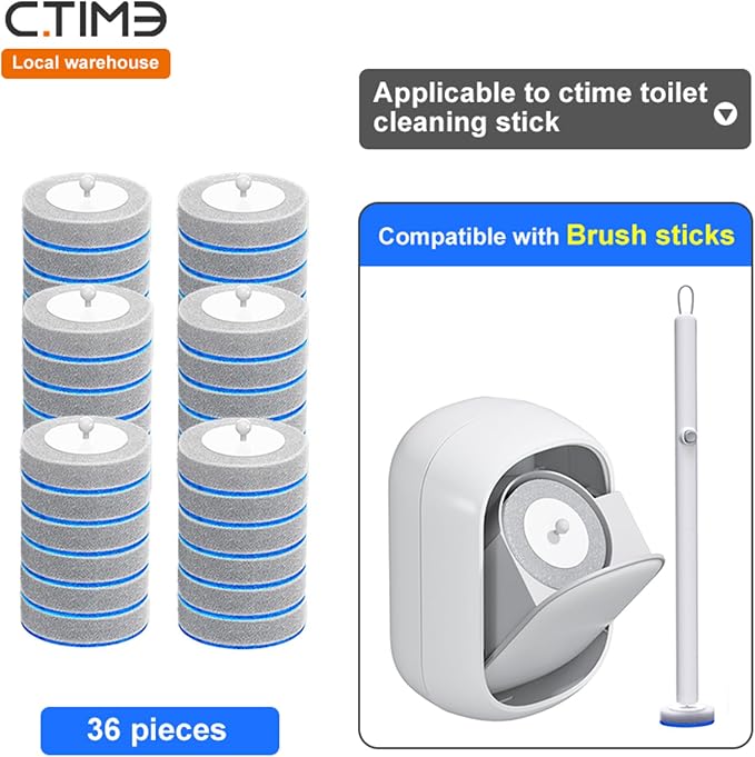 CTIME - 36 Replacement Toilet Brush Heads, Suitable - Image 2
