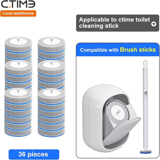 CTIME - 36 Replacement Toilet Brush Heads, Suitable - Image 2