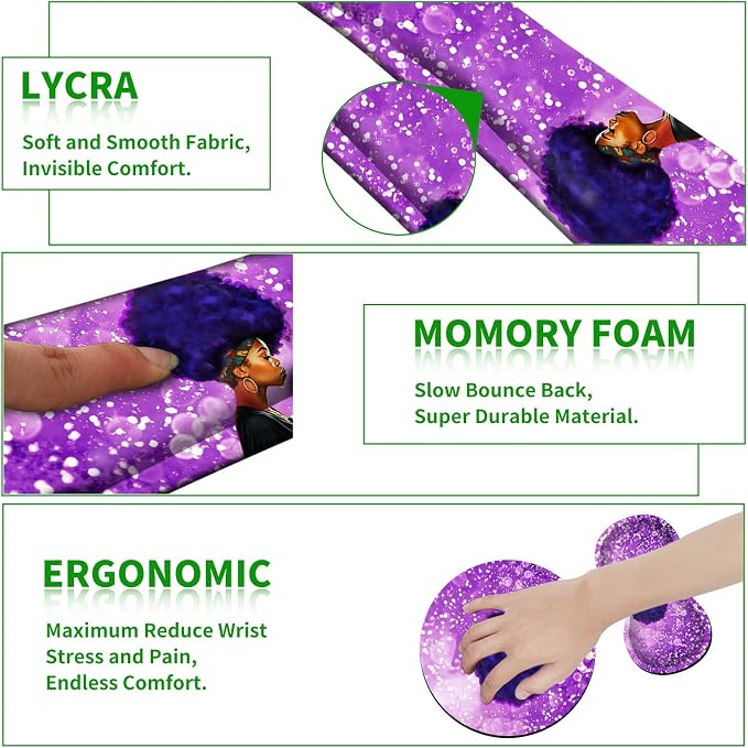 Ergonomic Keyboard Wrist Rests Gel Memory Foam Mouse Pad - Image 3