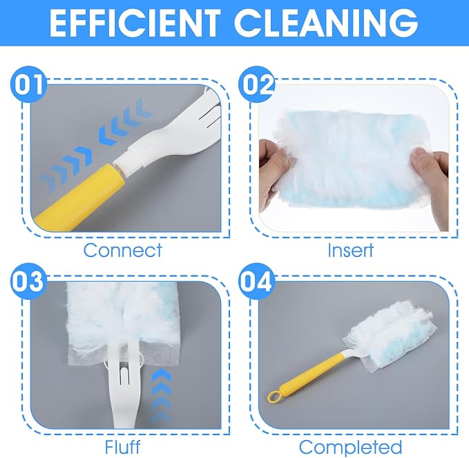 120 Pcs Duster Refills, Electrostatic Disposable Dusters Refills Compatible - Image 4