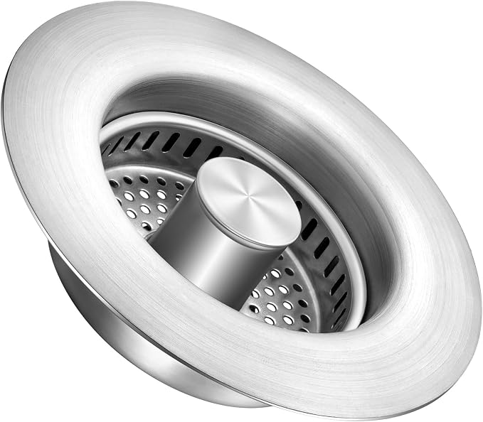 Sink Drain Strainer Kitchen Sink Drain Strainer&Sink Stopper, Stainless Steel by Unknown