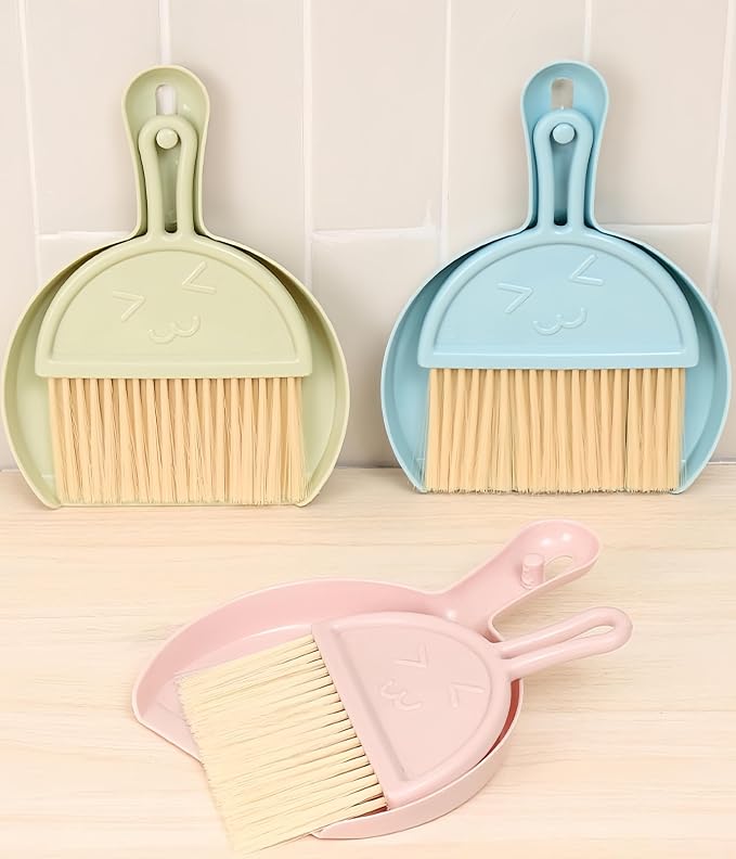 Mini Broom and Dustpan Set + Three-Color Cleaning Cloth, Suitable - Image 6