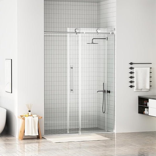 WinZo Frameless Shower Door 50-54 in W x 75 in H, Sliding Shower Door by winzo