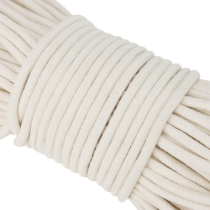 SOUJAP 328 Feet 5/16 Inch Cotton Rope, 8mm Thick Cotton Clothesline Rope - Image 3