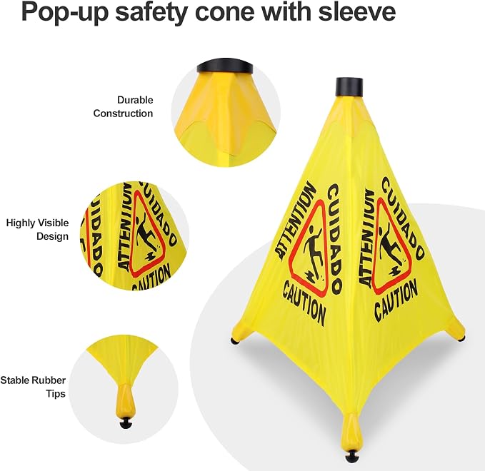 6 Pcs 20 inch Pop up Wet Floor Sign - Image 3