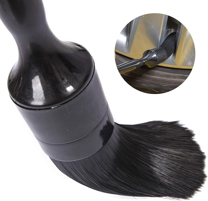 Car Detailing Brush Set, 5 Pack Auto Black Detail Brushes, Comfortable Grip and - Image 4