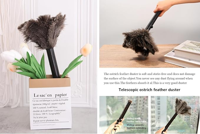 Retractable Ostrich Feather Duster - Image 6