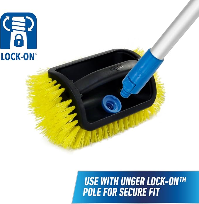 Unger Professional Lock-On 4-Sided Outdoor Scrub Brush, Compatible - Image 9