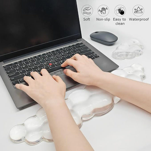 Gel Cloud Keyboard & Mouse Wrist Rest Cloud Wrist Rest Ergonomic Keyboard and - Image 2