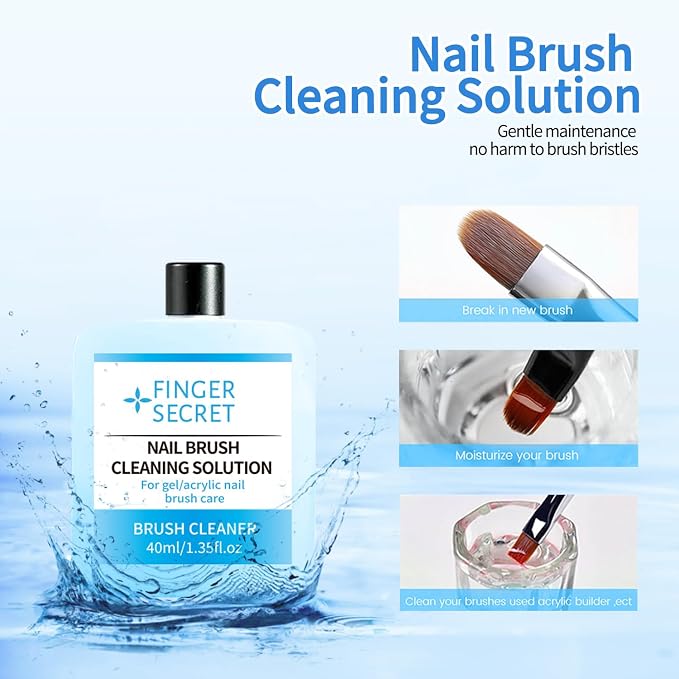 Nail Brush Cleaning Solution - 40ml Nail Art Brush Cleaner - Image 4