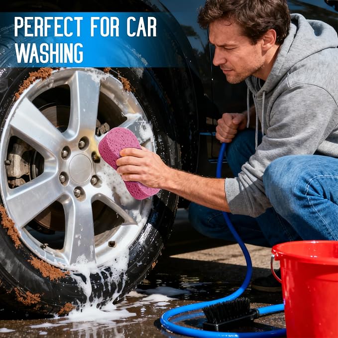 3PCS Car Wash Sponge, Heavy Duty Car Sponges - Image 4