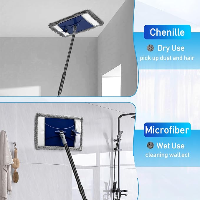 Wall Cleaner Mop with Long Handle, Extra Wall Dust Mop - Image 5