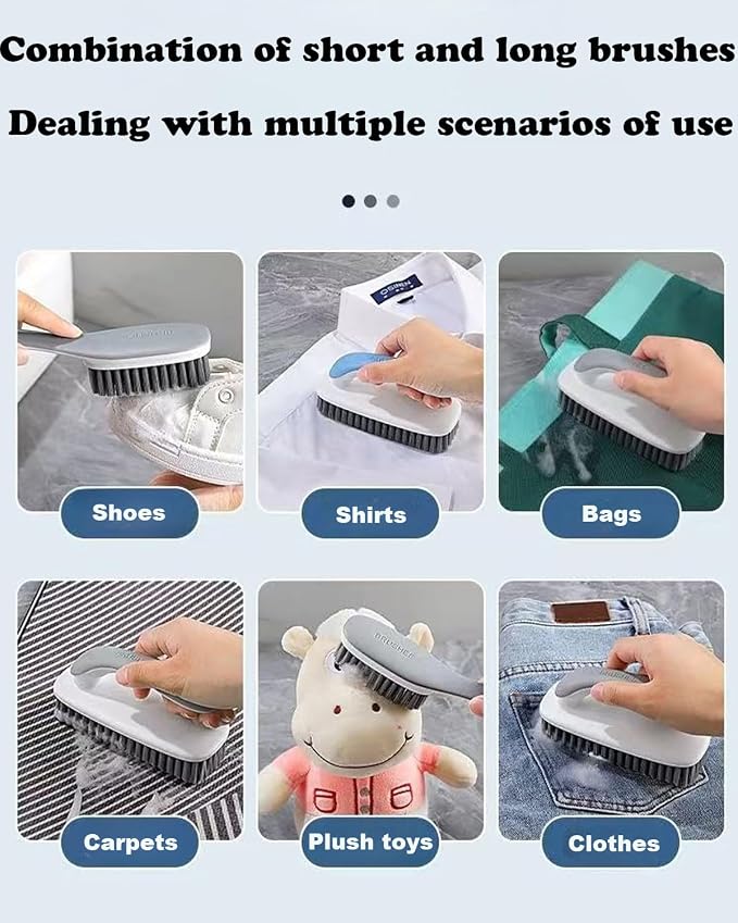 Scrub Brush for Stains-2 Pack Fabric Cleaning Brush, Laundry Stain Remover Brush - Image 6