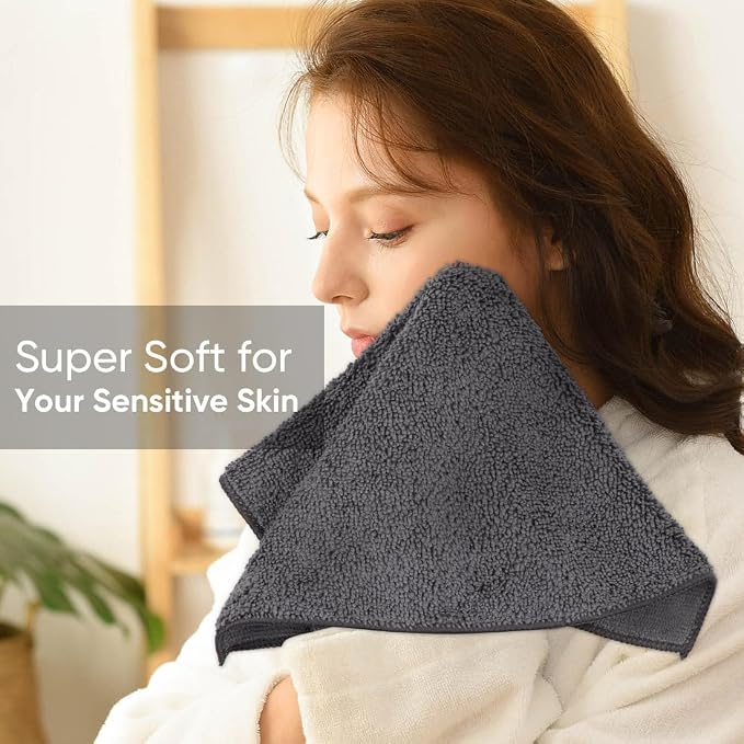 HOMEXCEL Microfiber Washcloths 50 Pack, Highly Absorbent and Soft Face Towel - Image 4