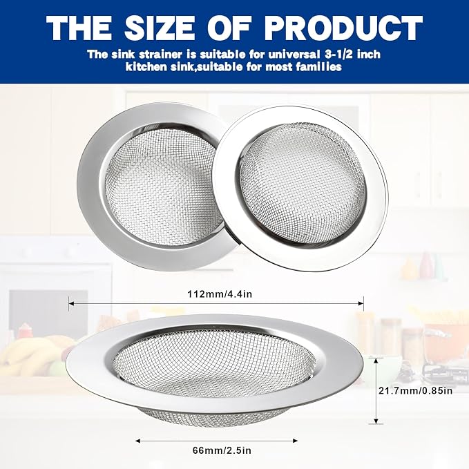 RQYEKDO Kitchen Sink Strainer Stainless Steel - Image 5