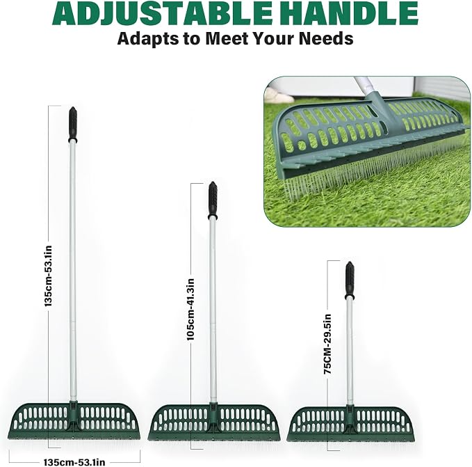 Artificial Turf Rake, 2 in 1 Turf Rake - Image 2