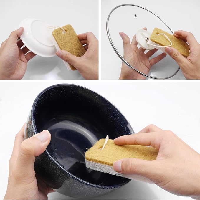 Natural Sponge, Sponges Individually Wrapped, Non Scratch Kitchen Cleaning - Image 5