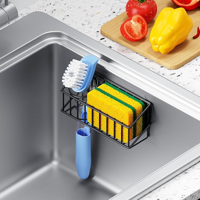 Kitchen Sink Organizer, Strong Adhesive Mount Detachable Sponge Holder - Image 7