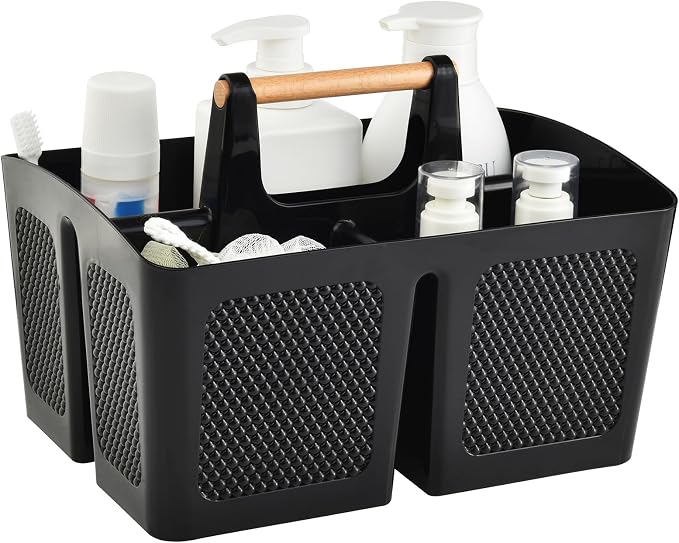 Haundry Plastic Black Shower Caddy Basket by Haundry