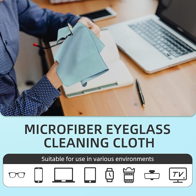 Suede Eyeglass Cloth 15.8 X 15.8 Inches Extra Large Cleaning Cloth Washable - Image 2