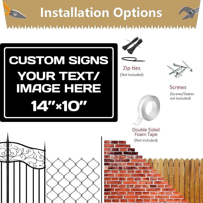 custom signs, Aluminum Weatherproof Metal Sign Multiple Sizes Custom - Image 4